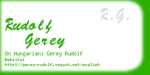 rudolf gerey business card